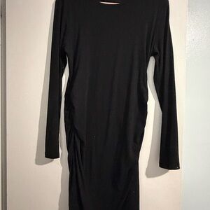 Amazon Women's Black Long-Sleeve Midi Dress